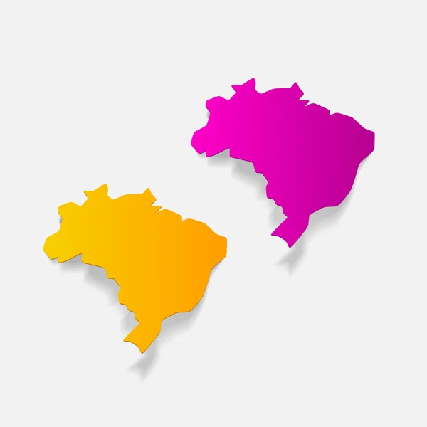 Realistisches Gestaltungselement: Brasilien — Stockvektor