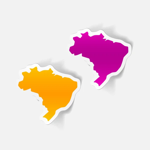 Elemento de design realista: brasil — Vetor de Stock