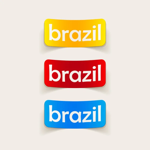 Realistische ontwerpelement: Brazilië — Stockvector