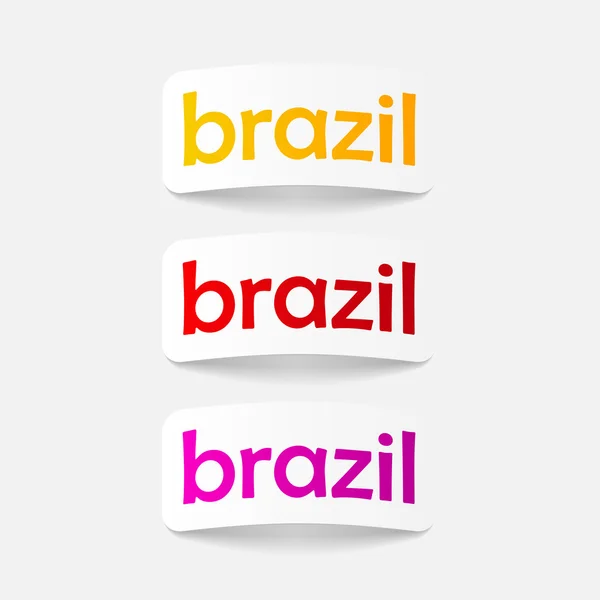 Realistische ontwerpelement: Brazilië — Stockvector