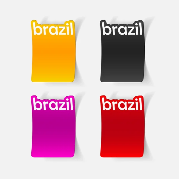 Elemento de diseño realista: Brasil — Vector de stock