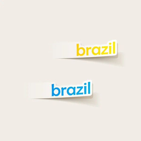 Realistische ontwerpelement: Brazilië — Stockvector