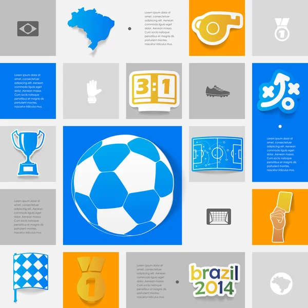 Fodbold, fodbold infografik – Stock-vektor