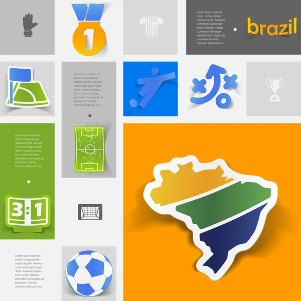 Football, soccer infographic — Stock Vector