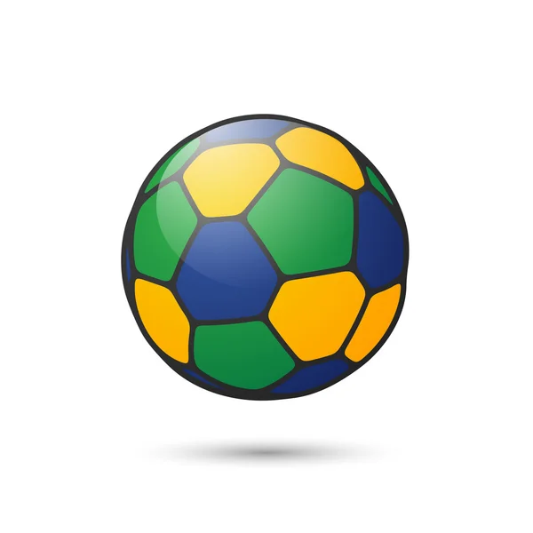 Futebol bola de futebol — Vetor de Stock