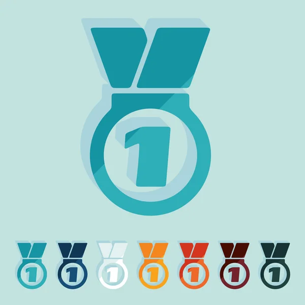 Platte ontwerp: medaille — Stockvector