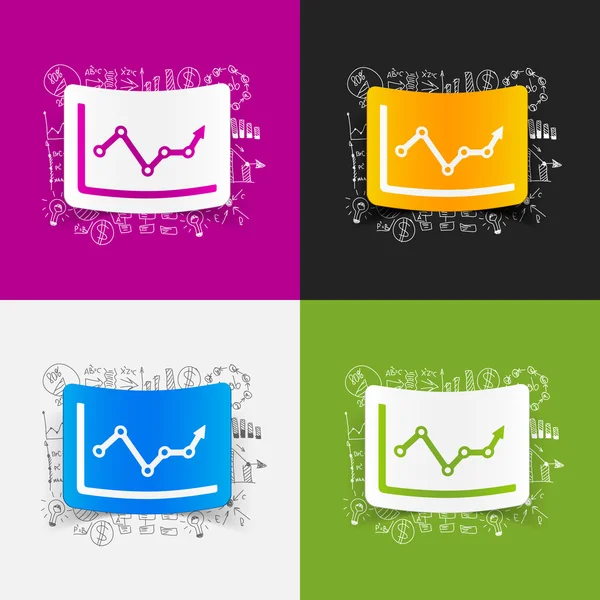 Dibujo de fórmulas de negocio: gráfico — Vector de stock