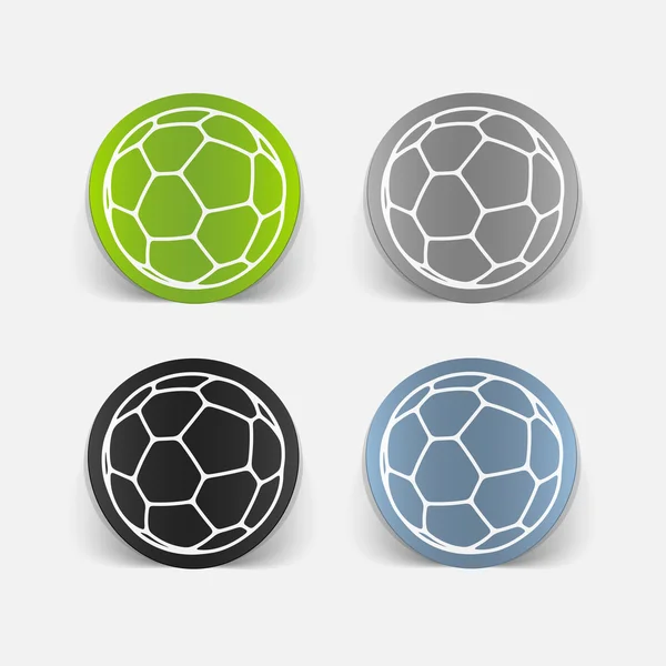 Elemento de diseño realista: bola — Vector de stock