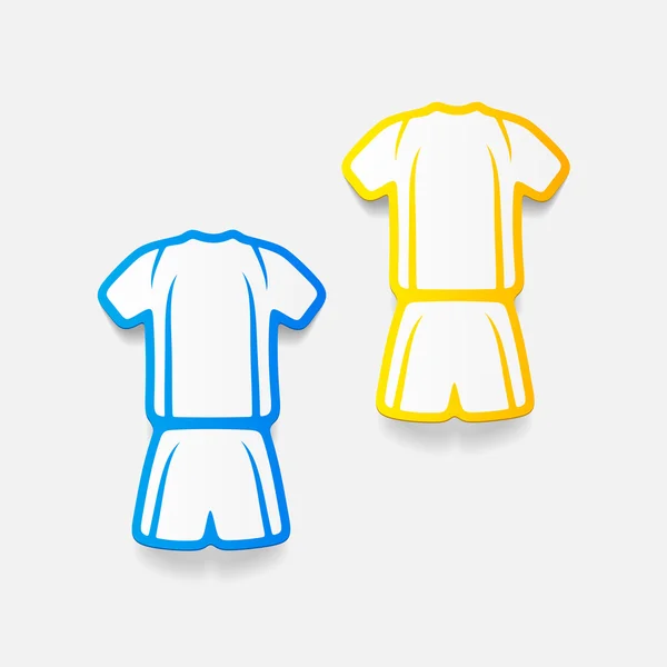 Élément de design réaliste : Vêtements de football — Image vectorielle