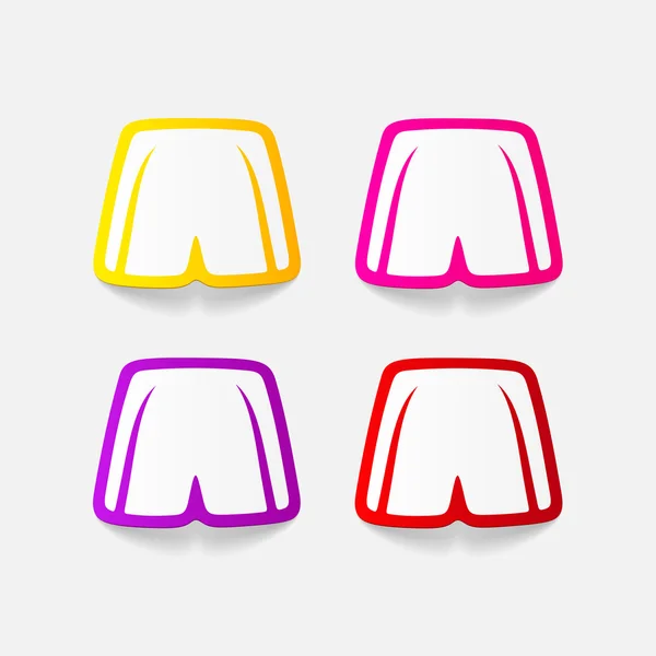 Realistiska designelement: shorts — Stock vektor