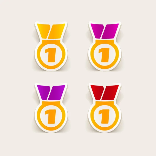 Realistic design element: medal — Stock Vector