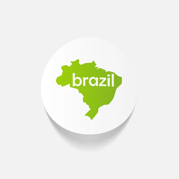 Elemento de diseño realista: Brasil — Vector de stock