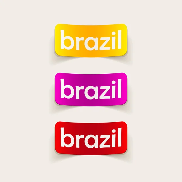 Élément de conception réaliste : brésil — Image vectorielle