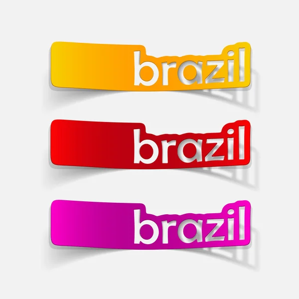 Realistische ontwerpelement: Brazilië — Stockvector