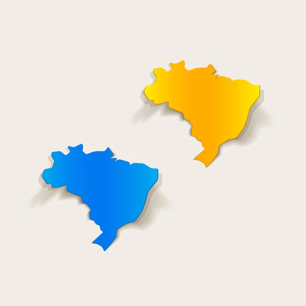 Realistische ontwerpelement: Brazilië — Stockvector