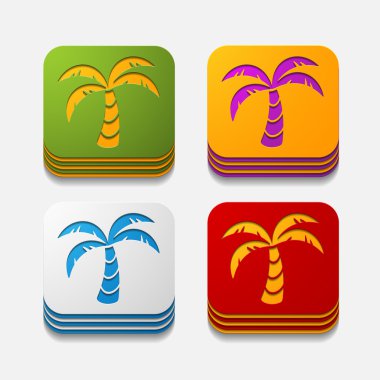kare düğme: palm