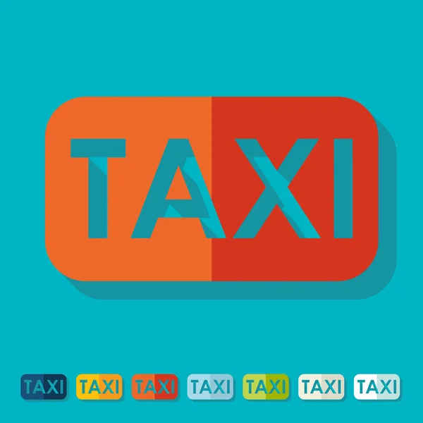 Platte ontwerp: taxi — Stockvector