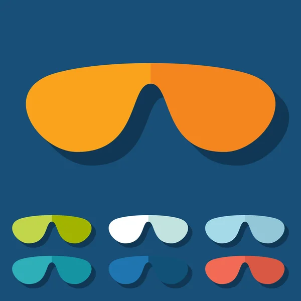 Plochý design: sluneční brýle — Stockový vektor