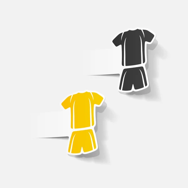 Élément de design réaliste : Vêtements de football — Image vectorielle