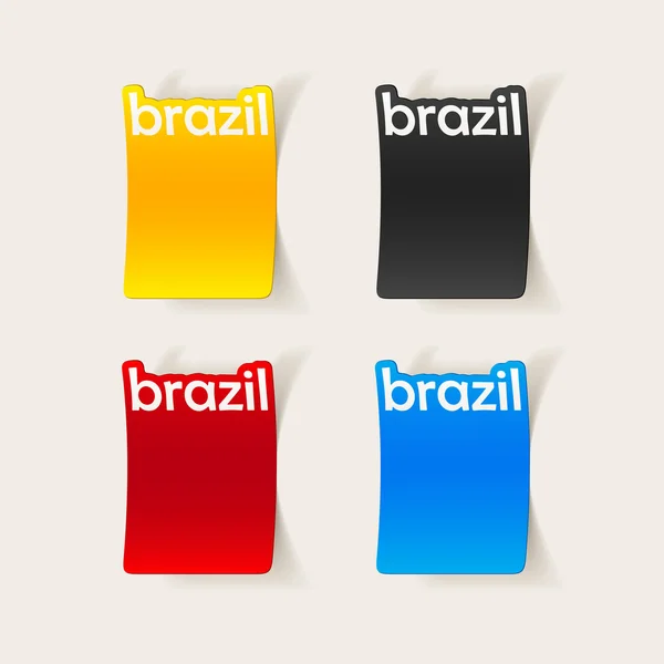 Elemento de diseño realista: Brasil — Archivo Imágenes Vectoriales
