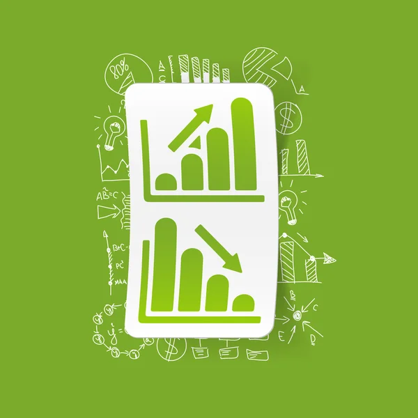 Drawing business formulas: chart — Stock Vector