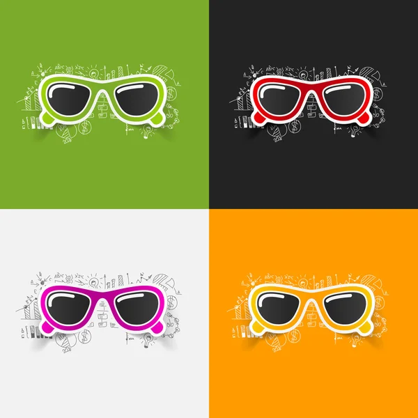Drawing business formulas: sunglasses — Stock Vector