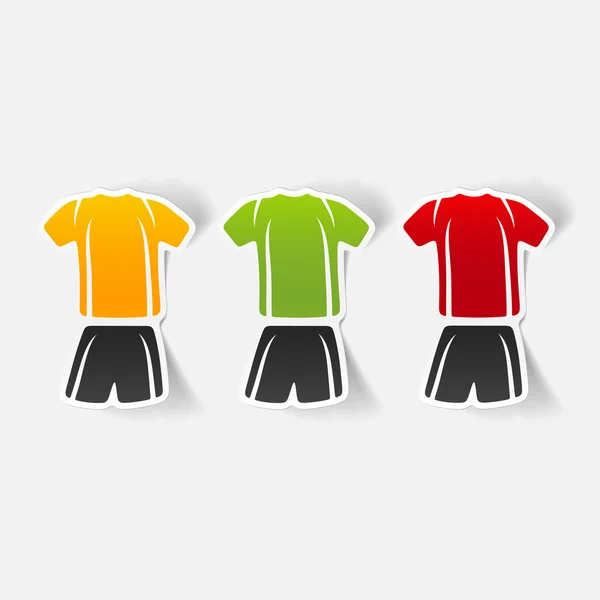 Realistische ontwerpelement: voetbal kleding — Stockvector