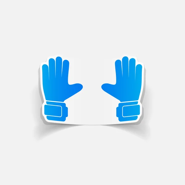 Élément de design réaliste : gants — Image vectorielle