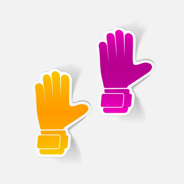 Elemento de diseño realista: guantes — Vector de stock