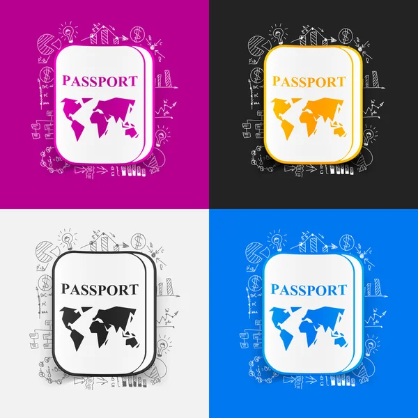 Σχέδιο τύπων επιχειρήσεων: διαβατήριο — Διανυσματικό Αρχείο