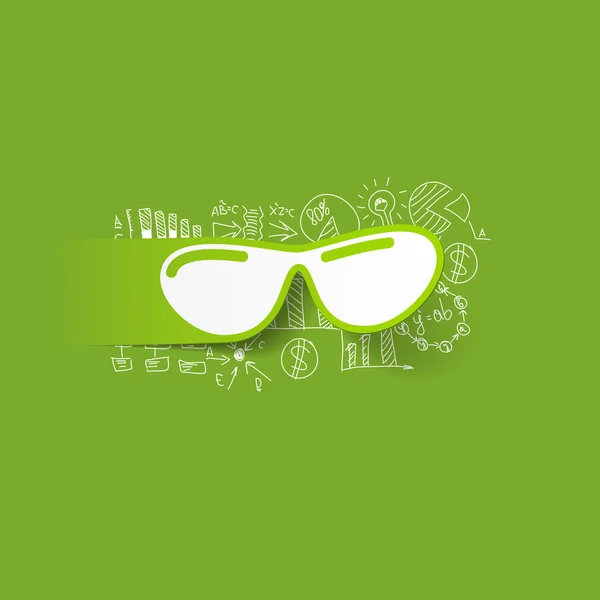 Dibujo de fórmulas de negocio: gafas de sol — Vector de stock