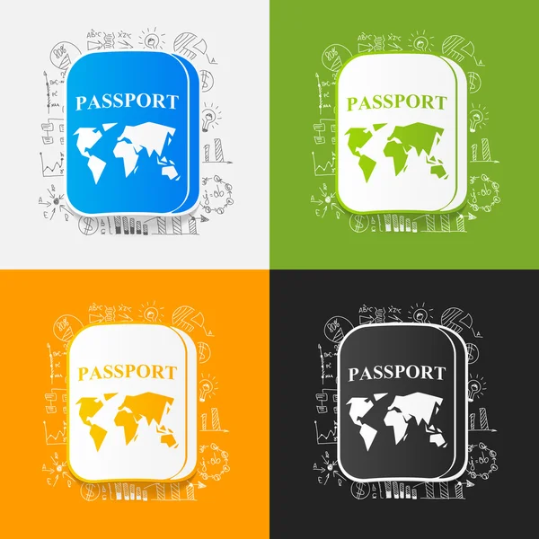 Составление бизнес-формул: паспорт — стоковый вектор