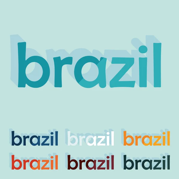 Flache Bauweise: brasilianisch — Stockvektor
