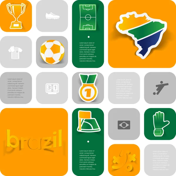 Fútbol, infografía de fútbol — Vector de stock