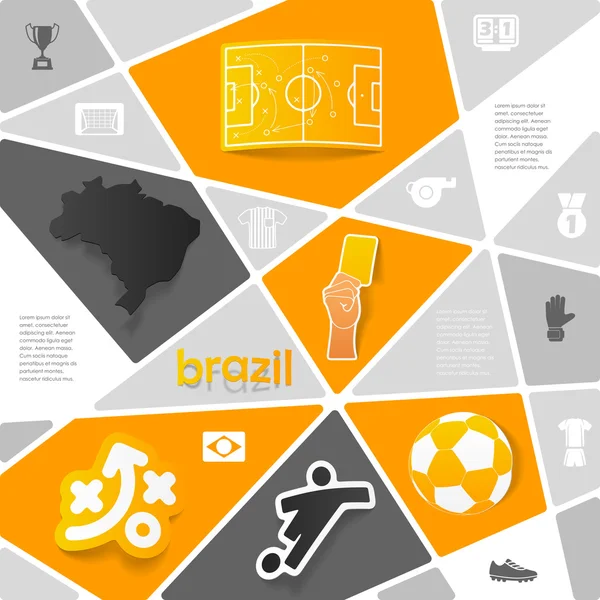 Fútbol, infografía de fútbol — Archivo Imágenes Vectoriales