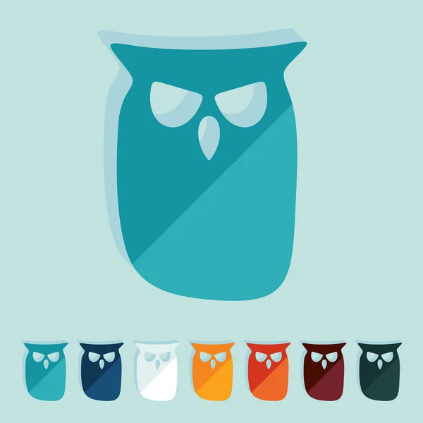 Flat design: owl — Stock Vector