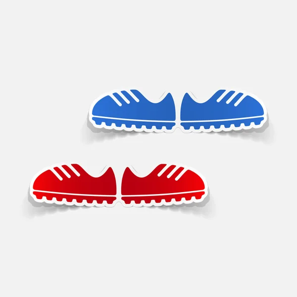 Realistic design element: sneakers — Stock Vector