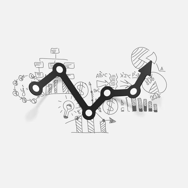 Zeichnen von Geschäftsformeln: Diagramm — Stockvektor