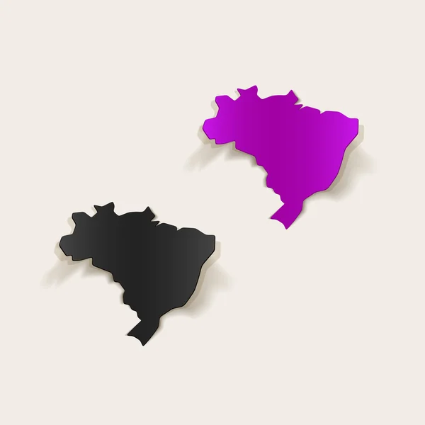 Realistische ontwerpelement: Brazilië — Stockvector