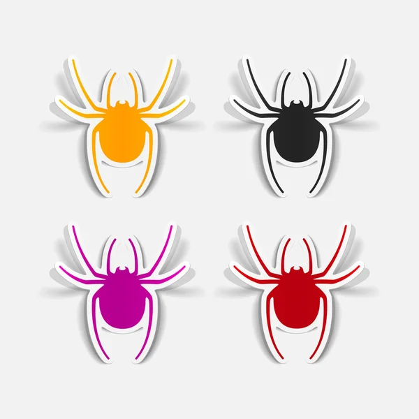 Élément de conception réaliste : araignée — Image vectorielle
