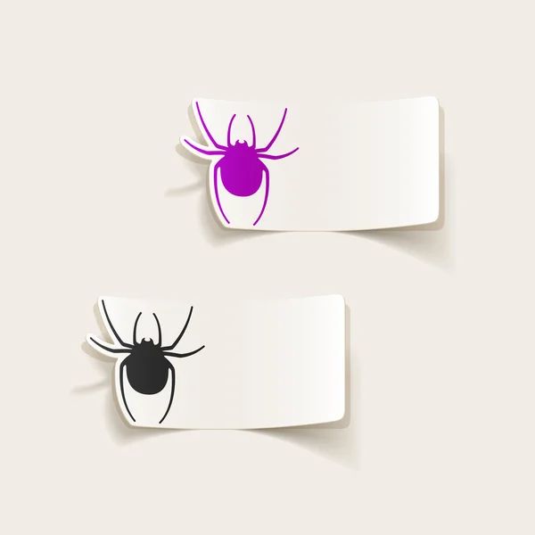 Elemento di design realistico: ragno — Vettoriale Stock