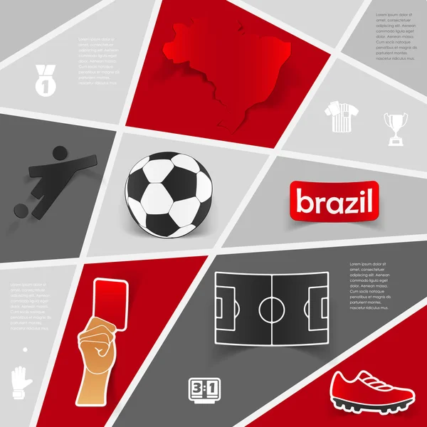 Futebol, infográfico de futebol — Vetor de Stock