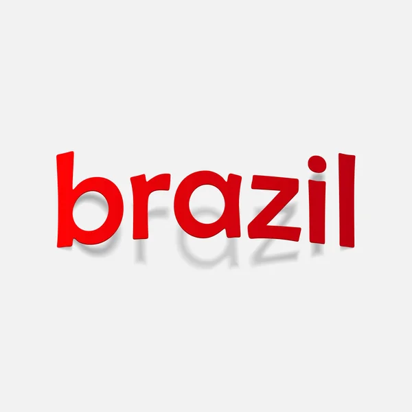 Elemento de design realista: brasil —  Vetores de Stock