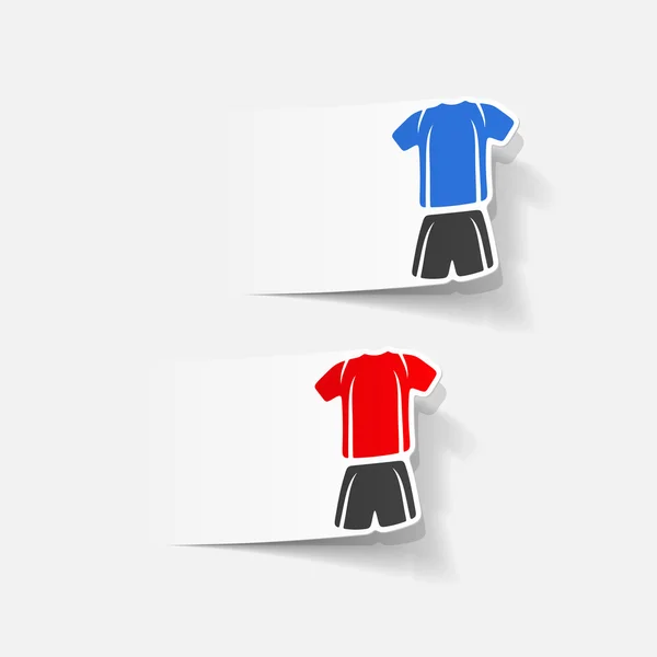 Elemento de diseño realista: ropa de fútbol — Vector de stock