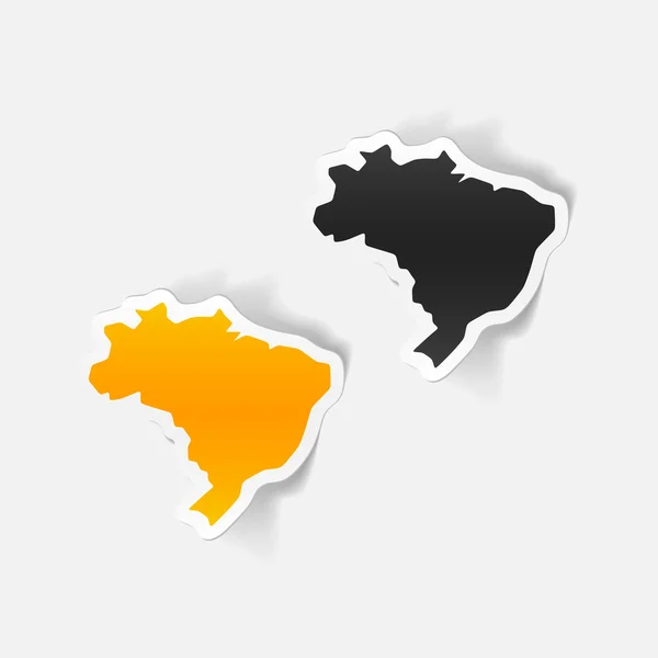 Elemento de diseño realista: Brasil — Archivo Imágenes Vectoriales