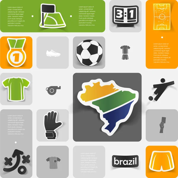 Fútbol, infografía de fútbol — Archivo Imágenes Vectoriales