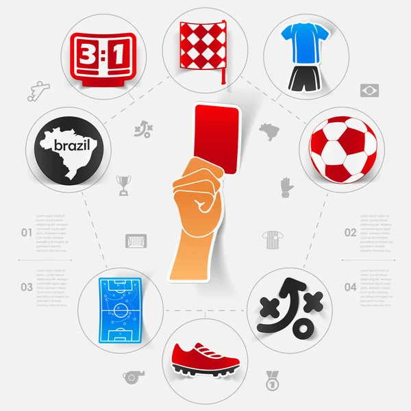 Futebol, infográfico de futebol — Vetor de Stock