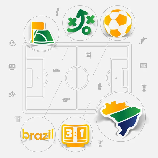 Football, soccer infographic — Stock Vector