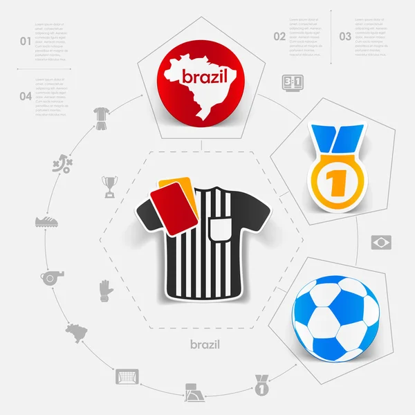 Fútbol, infografía de fútbol — Archivo Imágenes Vectoriales