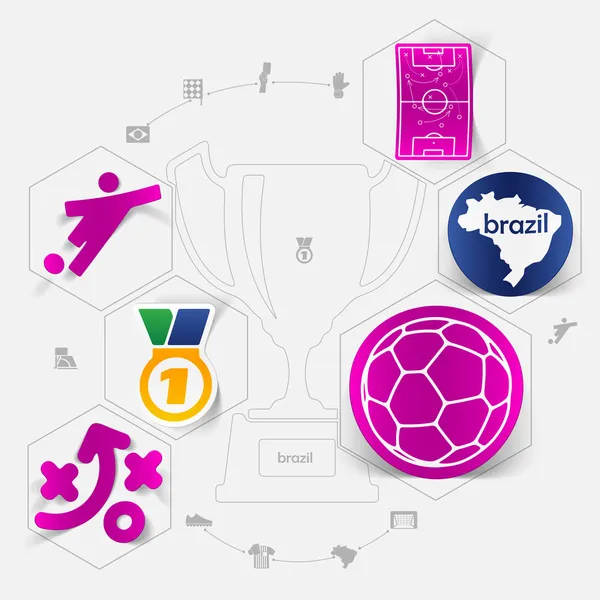 Voetbal, voetbal infographic — Stockvector